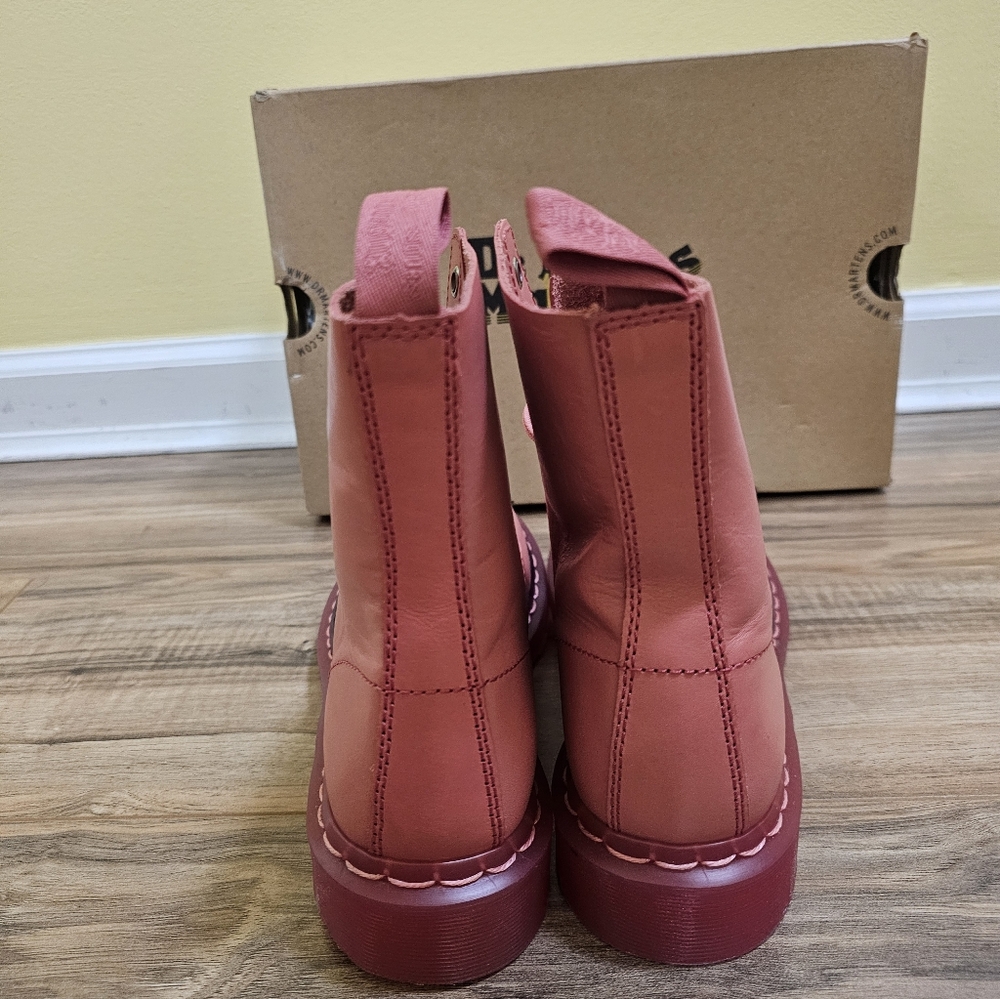 DR. MARTENS 1460 MONO PASCAL ACID PINK WOMEN'S CARTEGENA LACE-UP BOOTS - Picture 5 of 14